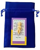 King Cake Baby Figurine with Story Card and Drawstring Bag New Orleans Mardi Gras Souvenir