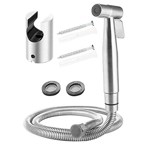 Watkings Hand Held Toilet Bidet Sprayer Kit, Stainless Bathroom Shower Bidet Taps Spray, Portable Rust Proof Shower Sprayer Head, Easy to Install Shower Head Hose Set