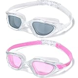 Keary 2 Pack Goggles Swimming Adult Swim Goggles for Men Women Swimming Goggles Youth...
