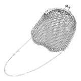 Charme victorien classique : ce sac à main rétro en maille victorienne incarne une beauté . ses éléments en maille, du style victorien, rehaussent votre style et subliment vos photos. portefeuilles en maille métallique, pochette vintage en maille métallique