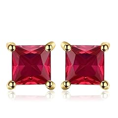 Q-Yellow Gold Plated-Ruby