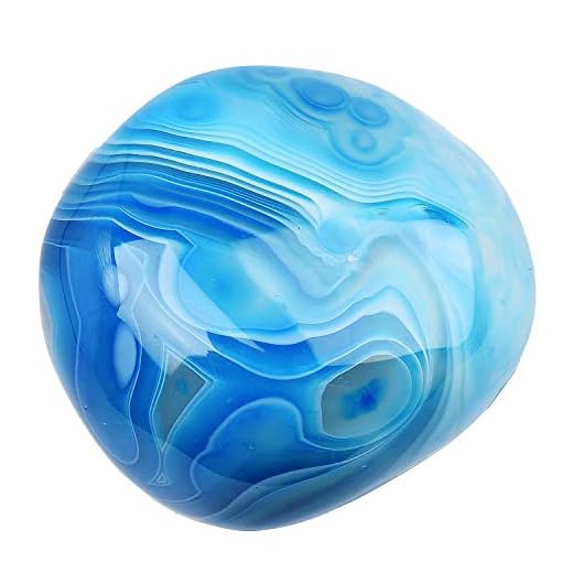 June&Ann Piedras de palma de ágata azul, tamaño grande, aprox. 150 g de peso, terapia de piedras preciosas curativas preocupación piedras de cristal para meditación y chakras, colección de equilibrio