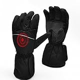 Yanqueens Electric Battery Heated Gloves for Men and Women, Waterproof Insulated Heating Gloves for Winter Outdoor Camping Hiking Hunting