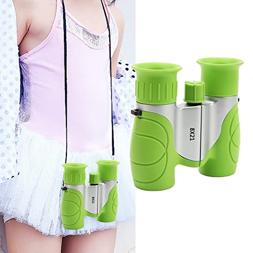 Binóculos Infantis, Binóculos Compactos 8x21, Binóculos de Brinquedo à Prova de Choque para Teatro e