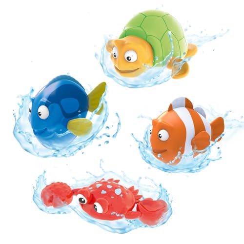 Jeux de bain bébé : rires garantis avec la tortue et le crabe mécaniques INKEE Toys