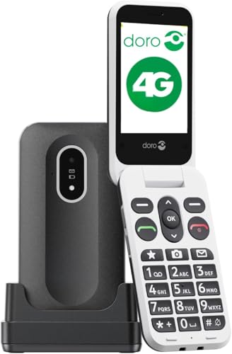 Doro Live L21 Senior Unlocked Phone Phone - Grand écran - Son HD puissant - Appareil photo - Bouton d'aide avec localisation GPS - Téléphone portable facile sans Internet