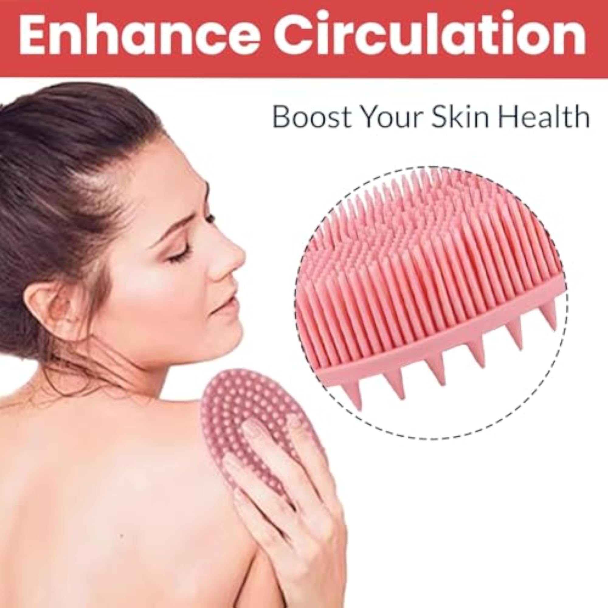 Silicone Body Scrubber for Bathing, Exfoliator Bath Brush
