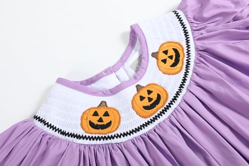 Baby and Girls Halloween Smocked Bishop Dress3