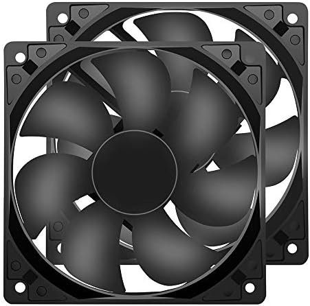 12V DC 120mm 120x120x25mm Cooling Fan 2Pin 2Wire 1600RPM 2-Pack