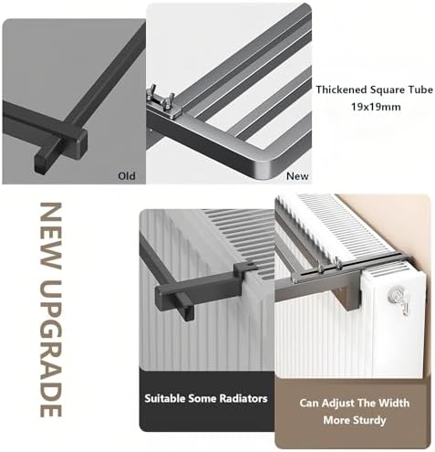 Adjustable Radiator Clothes Drying Rack - Space-Saving Laundry Solution for Efficient Drying Over Heaters, Sturdy Design for Maximum Load Capacity, Ideal for Apartments & Small Spaces