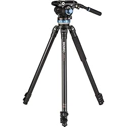 Benro S8 Pro Benro A373F Cabezal S8PRO de Tubo único de Aluminio - Adaptador de Media Bola de 75 mm, 3 Secciones de Patas
