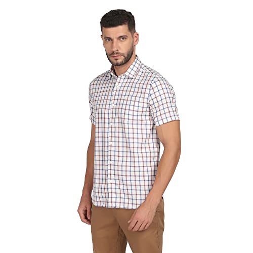 Image of blackberrys Checks Cotton Slim Fit Mens Casual Shirt