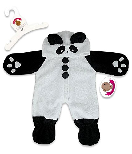Build Your Bears Wardrobe Teddy Bear Clothes fits Build a Bear Teddies Panda All-In-One Outfit (blk-white)
