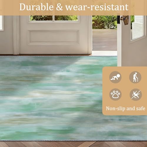 Tapis de salon texture imitation bois d&eacute;coration moderne et sobre - 5