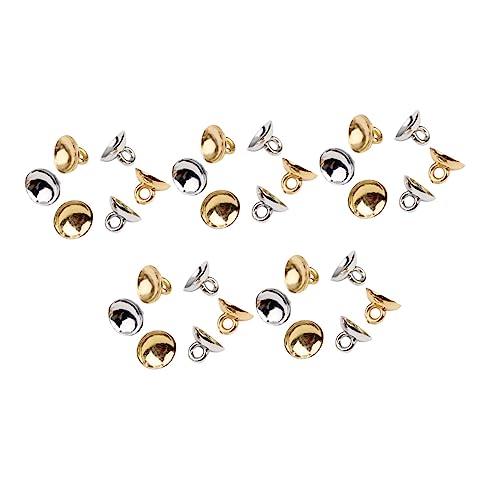 IWOWHERO Sturdy Bowl Shaped Noodle Bowl Bracket Beads for Jewelry Pearl Pendant Connector