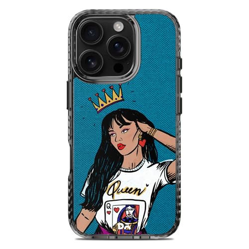 Image of DailyObjects Queen Babe Stride 2.0 Magnetic Case Cover Compatible with iPhone 16 Pro Max | Wireless Charging Slim Back Cover | 2 Layer Edge Protection & Shockproof