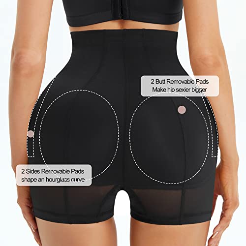 Zopeusi Butt Lifter Padded Underwear For Women Hip Pads Enhancer Shapewear Shorts Seamless Tummy Control Panties… Black #TOP1