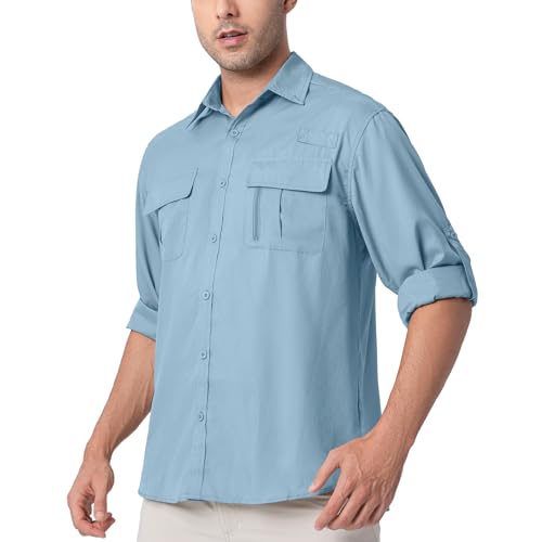 Safari Men’s UPF 50+ UV Sun Shirt, Lightweight, Quick Dry