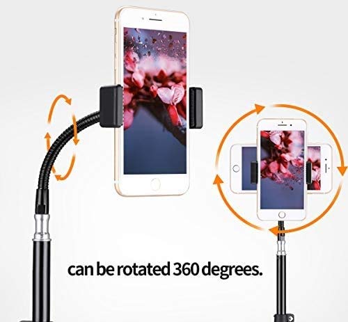 Image of VTS Tripod Stand, 360 Degree Flexible Universal Smart Phone Stand with Clamp, Extendable Stand, Compatible for 2 inch-3.2 inch iPhone & Android Cell Phone