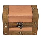 Housoutil Cofre de Madera Multifuncional con Cerradura Vintage para Organización de Escritorio y Uso como Accesorio en Film Props y Fotografía