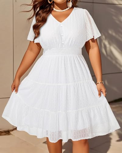 Pinup Fashion Plus Size Summer Dresses-Casual Graduation Beach Sundress Vacation Easter Short Dress3