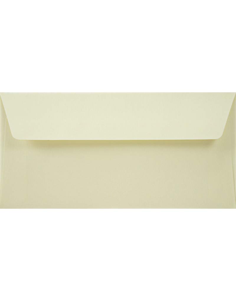 Netuno 500 Ribbed Ivory envelopes DL 120 x 220 mm 4.33 x 8.66 in 120gsm Acquerello Avorio Elegant Long envelopes Laid Paper for Wedding Invitations Greeting Cards Christmas Cards Birthdays Postcards