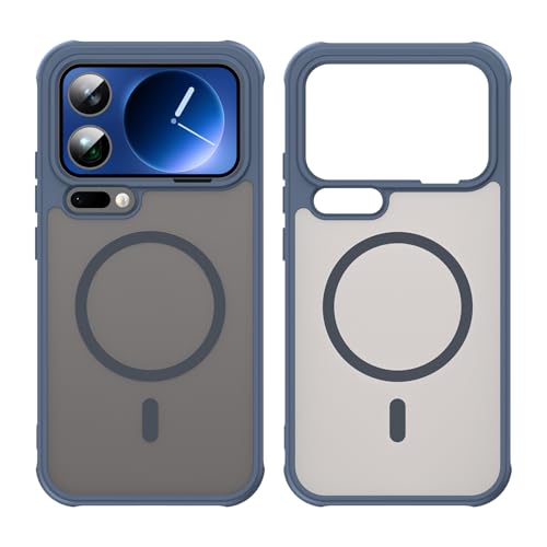 Image of Compatible with Xiaomi 17 Pro Max Case Cover,Compatible with MagSafe,Anti-Fall,Compatible with Xiaomi 17 Pro Max 5G 2509FPN0BC Cell Protective Phone Case Blue