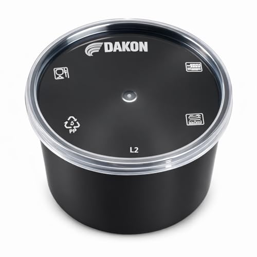 Image of 150 ml Reusable Food Container with Lid | Pack of 20 | Round Plastic Food Storage Box | Leak-Resistant | Fridge & Microwave Safe | Ideal for Meal Prep & Takeaway