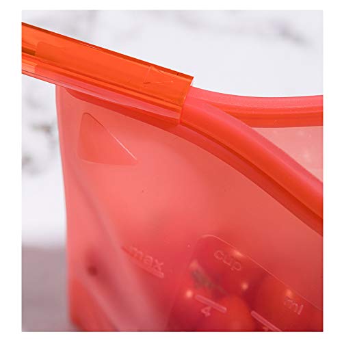 Contenedor de bolsa de almacenamiento de alimentos reutilizable de silicona M 4