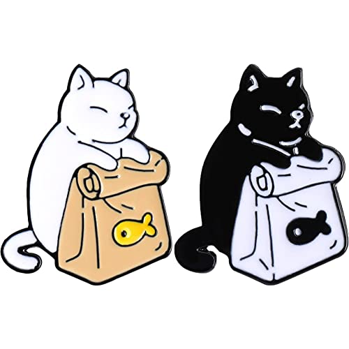 Mignon en Émail À Revers À Épingle De Carton Chats Broch Badges Épingle pour Sacs À Vêtements À Dos De Fête De Fête Cadeau De Noël Cover