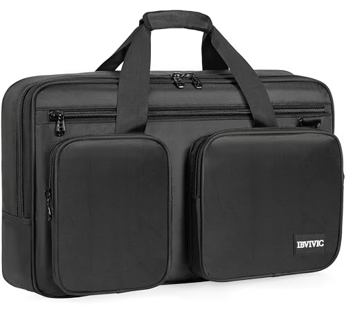 Image of IBVIVIC DJ Controller Case Bag, Fits for DDJ-REV1 /DDJ SR /SR2 /Denon MC4000 /Numark Mixtrack Pro FX /NVII /Mixstream Pro+ /Mixstream Pro Go /NI Traktor Kontrol S4 MK3 /S3 Padded DJ Travel Carrying Bag