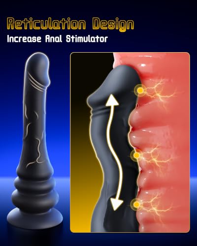 Image of Beisar 3 in 1 Prostate Massager Anal Dildo - Powered Vibrating Butt Plug Male Sex Toys for Men Vibrator with 9 Wave Wriggling Thrusting Modes, Anal Dildo Plug Adult G, P-Spot Vibrator Remote Control