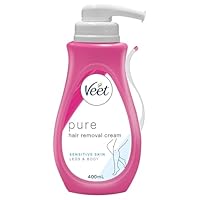 Veet Pure Hair Removal Cream Legs and Body Sensitive Skin, 400ml