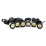 HOTSYSTEM Eagle Eye LED Light Bulbs 9W DC12V 18mm for Off-Road Car ATV Camper Trunk Motorcycle Day Time DRL License Plate Turn Signal Stop Parking Tail Reverse Fog Trunk Backup Light (White,6-Pack)