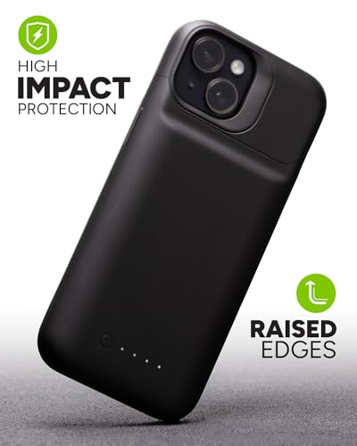 Image of Mophie Juice Pack iPhone 15 Battery Case - Legendary Power & Protection - Up to 50% Extra Battery, 6ft Drop Safety, Eco-Friendly Design, Black