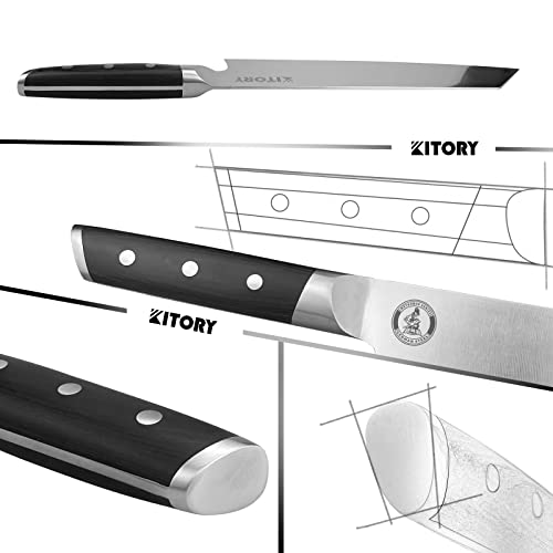 Kitory 8" Gyuto Chef Knife + 8" Kiritsuke Chef Knife - German High Carbon Steel - Full Tang Pakkawood Handle-Gift Box - Metadrop Series #TOP6