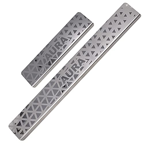 Image of GFX Car Door Sill Guard - Stainless Steel, Protects Painted Edges from Scuffs or Scratches Compatible with Aura Set of 4Pcs (After-Market) Model - 2020 Onwards