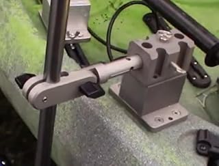 Kayak Livescope Transducer Mount, Adjustable 3/4" Pole Mount System, Universal Mounting Bracket