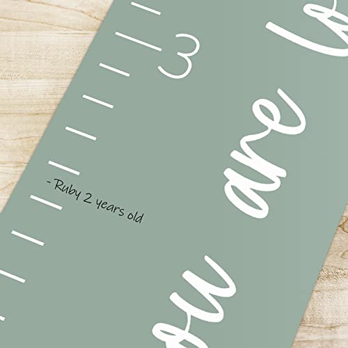 image for Morxy Canvas Growth Chart for Kids - Unisex Kids Room Wall Decor - Mea