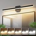 Joossnwell Black Bathroom Light Fixture Over Mirror 5CCT Dimmable Vanity Lights Bar for Bathroom Modern Bath Vanity Light 31.5 Inch Led Bathroom Wall Lamp ETL Certificated