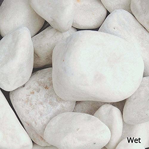 Suregreen White Pebbles | 20mm - 40mm | 20kg | Decorative Aggregates for Outside and Indoor Garden, Driveway Rocks, Gravel for Garden, Stones for Plant Pots