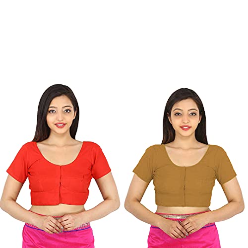 Image of Namita Women's Rubia Cotton Solid Half Sleeve Blouse