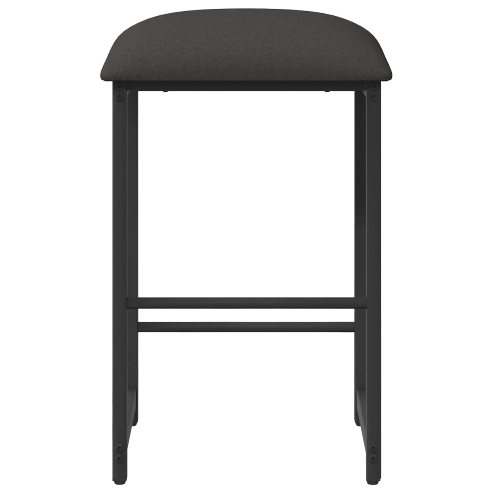 Fengshui Stołek barowy 2 szt. ciemnoszary 40 x 32 x 74 cm materiał