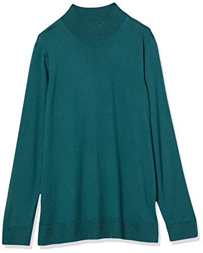 Amazon Essentials Women's Lightweight Mockneck Sweater (Available In Plus Size), Forest Green, 1X #TOP4