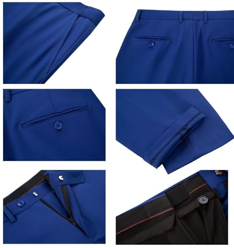 Men Suits 2 Piece Slim Fit Mandarin Collar Suit Traditional Chinese Tunic Clothing Formal Wedding Blazer Pant4