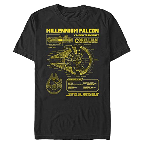 Star Wars Falcon Shematics t-shirt pour vos soirées cinéma et week-ends