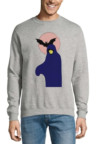 Pull en coton gris de qualité supérieure par Mystery Person - Coupe ajustée premium