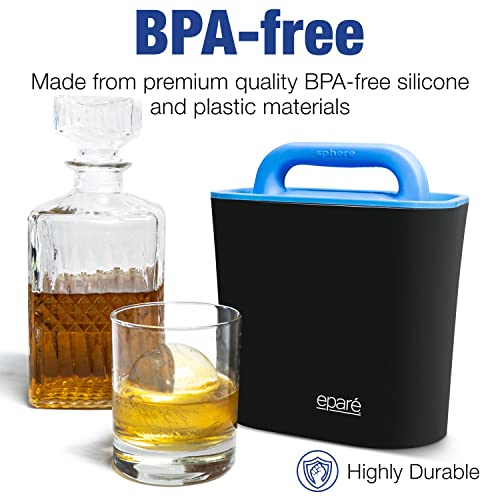 Eparé Clear Ice Ball Maker - Clear Ice Maker & Cocktail Ice Molds For Whiskey - Silicone Ice Balls For Whiskey - Bpa-Free Craft Ice Cube Molds - Ice Sphere Mold Ice Trays For Freezer With Silicone Bag #TOP4