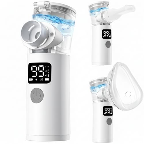 Portable Nebulizer for Adults and Kids, Rechargeable Nebulizer with 3 Modes & Self-Cleaning for Travel and Household Use