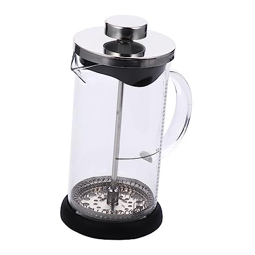 COLLBATH 1pc Stainless Press Pot with Scale Coffee Maker Capacity and Easy to Clean Kettle